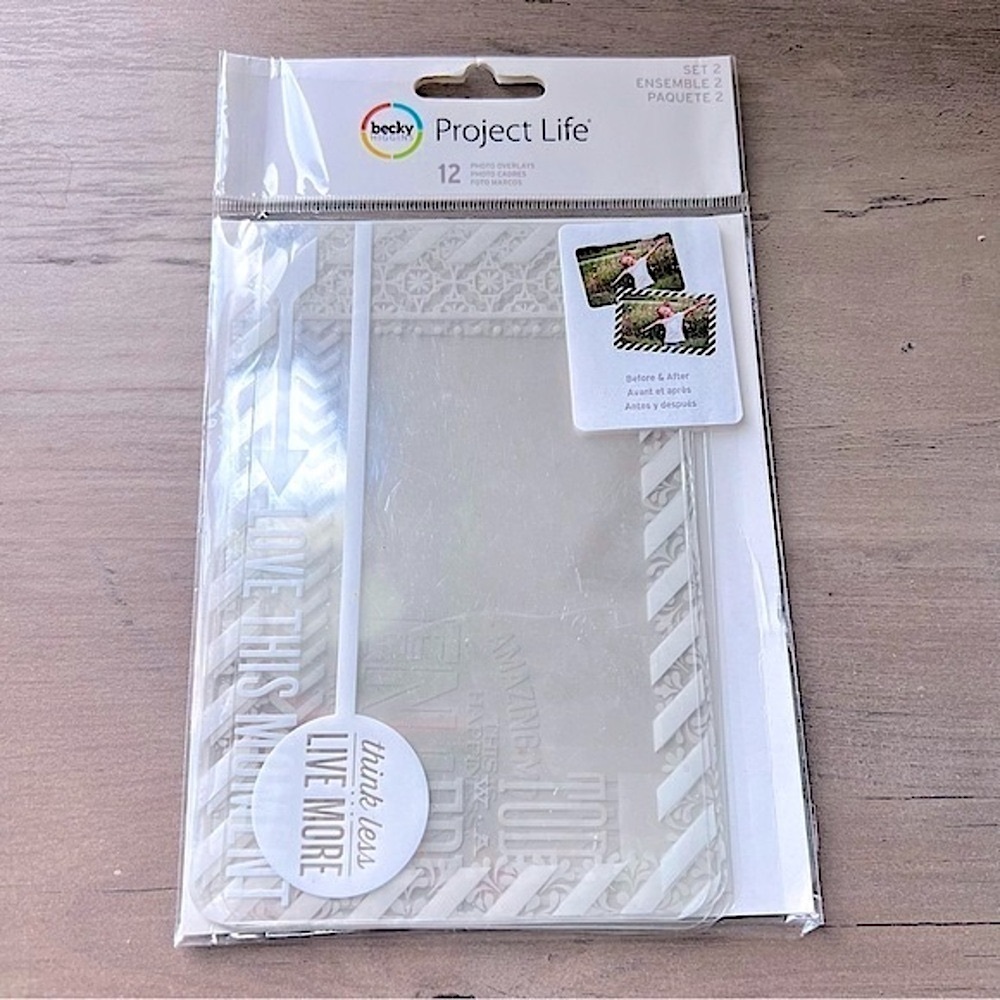 NWT Becky Higgins Project Life 12 Photo 4” x 6” Clear and White Overlays Set 2